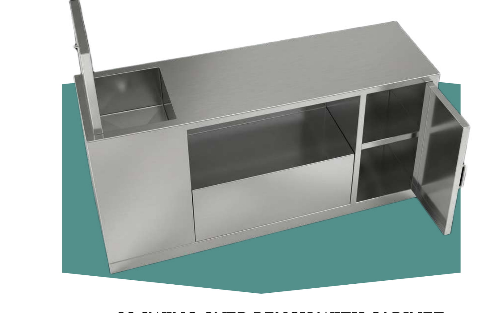 SS Swing Over Bench With Cabinet